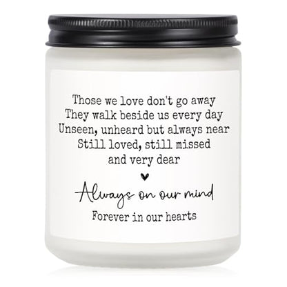 Shqiueos Sympathy Gifts for Loss of Loved One, Memorial Lavender Candle | Soy Wax 7oz, Bereavement, Thinking of You, Grief Gift, Funeral Comfort Condolence Remembrance Christmas Gift