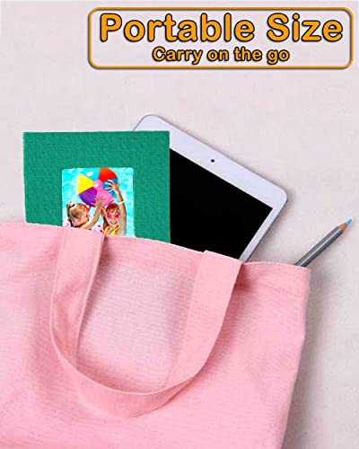 GPIRAL Small Photo Album 4x6 – Clear Pages, Linen Cover with Front Window, Pack of 2, Each Album Holds 52 Photos, Small Brag Book for 4x6 Photos, Dark Green - color: Dark Green, size: 4x6"-2 PACK