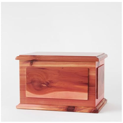 AspenStudio Cedar Wooden Urn for Cremation Ashes Handcrafted Cedar Wooden Urn for Adult Human Ashes by Aspen Studio