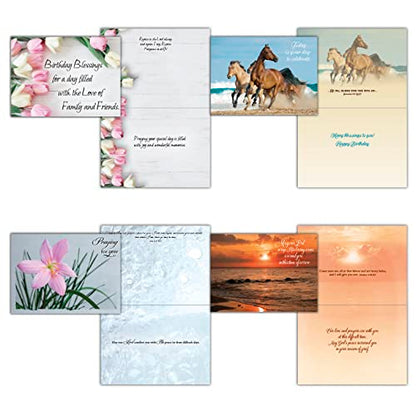 48 All Occasion Religious Greeting Cards Value Pack 1,King James Version Scriptures,Faith Based Greeting Cards,Assorted Designs including Religious Birthday, Thinking of You Cards