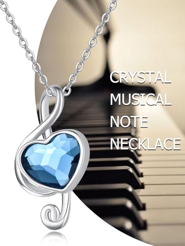 Customized Urn Necklaces for Ashes for Men Women 925 Sterling Silver Cross Necklace for Human Pets Ashes Cremation Memorial Jewelry for Keepsake - style: Music Note Urn