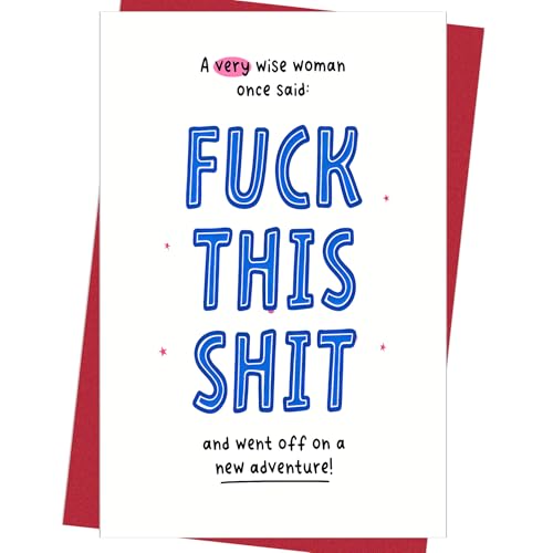 Funny Congrats Card, New Home Card, New Job Card, Good Luck Card, Traveling, College, Moving，A Very Wise Woman Went off on a New Adventure, - color: DTK-302