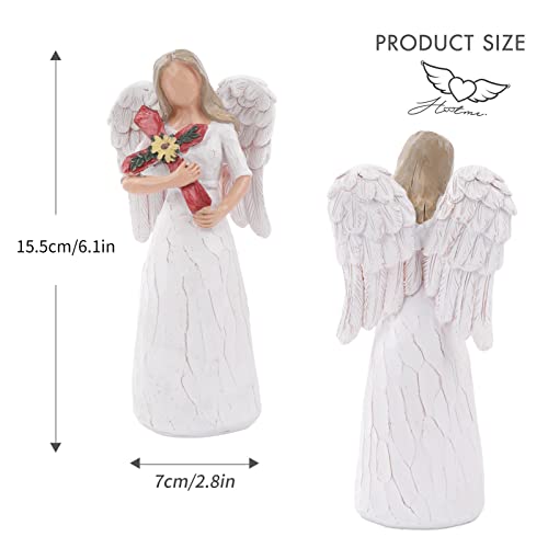 Sympathy Angel Figurine, Angel Holding A Cross Collectible Figurine | I Pray That You Grow in Christian Faith All The Days of Your Life - A Gift to Comfort and Encourage Hope and Healing - color: Sympathy Angel