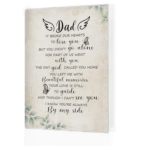 Dad Memorial Photo Album 4x6, Memorial Gifts for Loss of Dad, Remembrance Bereavement Gifts, Loss of Father Sympathy Gift Small Memory Photo Album Book for 18 Pockets Hold 36 Pictures - color: Moure dad