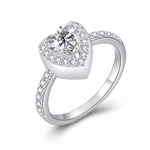 Sterling Silver Urn Ring Cremation Jewelry for Ashes Heart CZ Memorial Cremation Ring Bereavement Keepsake Jewelry for Ashes of Loved Ones - color: Big