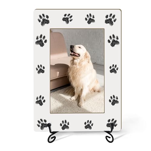 Dog Gifts Picture Frame with Iron Stand, Dogs Lovers Gift for Women or Men, Puppy Themed Gift for New Owners Photo Frame Photo for Tabletop Display A-03 - style: Dog Gifts Picture Frame-B