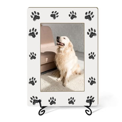Dog Gifts Picture Frame with Iron Stand, Dogs Lovers Gift for Women or Men, Puppy Themed Gift for New Owners Photo Frame Photo for Tabletop Display A-03 - style: Dog Gifts Picture Frame-B