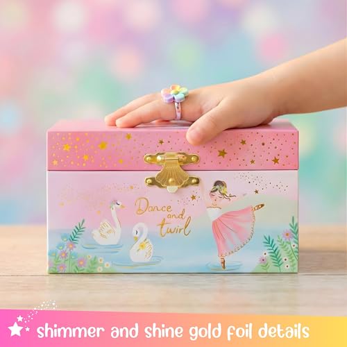 Giggle & Honey® Musical Ballerina Jewelry Box for Girls | Music Boxes for Little Girls, Toddler Jewelry Box for 4 Year Old Kids, Toys for Toddlers, Birthday Gifts for Kids 5-9 Years - style: Twirling Ballerina