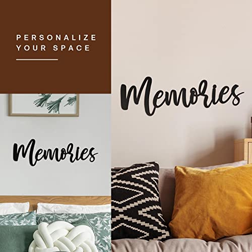 Vivegate Memories Wall Decor - 17"x5" Metal Art Piece, Family Wall Sign, Perfect For Travel & Home Decor