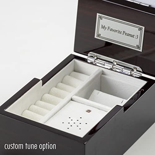 Ultra-Modern Music Box with Fold-Up Photo Frame - Solid Wood Jewelry Box with Compartment with Picture Frame (6 X 4) - Many Songs to Choose - Feelings - size: 110. Feelings
