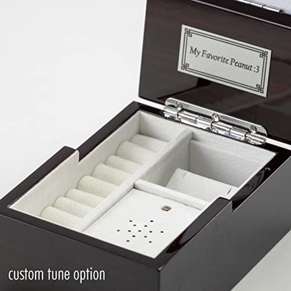 Ultra-Modern Music Box with Fold-Up Photo Frame - Solid Wood Jewelry Box with Compartment with Picture Frame (6 X 4) - Many Songs to Choose - Feelings - size: 110. Feelings