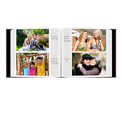 Fabric Frame Cover Photo Album 200 Pockets Hold 4x6 Photos, Wildberry Purple - color: Wildberry Purple, size: 4" x 6" (Pack of 1)