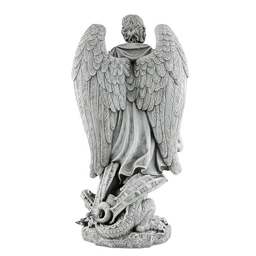 Avalon Gallery Garden Statue - Archangel Saint Michael The Warrior Indoor/Outdoor Catholic Sculpture, 24" Tall, Medium - size: 24" Tall, Medium