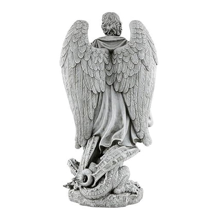 Avalon Gallery Garden Statue - Archangel Saint Michael The Warrior Indoor/Outdoor Catholic Sculpture, 24" Tall, Medium - size: 24" Tall, Medium