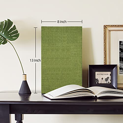 potricher Photo Album 4x6, 300 Pockets, Linen Cover, Green | Small Capacity 4x6 Picture Albums with Horizontal Pockets, 4x6 Photo Book for Family, Wedding, Baby, Anniversary - color: Green