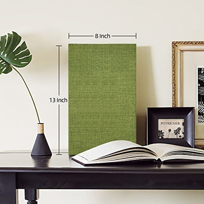 potricher Photo Album 4x6, 300 Pockets, Linen Cover, Green | Small Capacity 4x6 Picture Albums with Horizontal Pockets, 4x6 Photo Book for Family, Wedding, Baby, Anniversary - color: Green