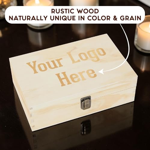 Custom Logo Wooden Keepsake Box, Engraved Memory Chest for Corporate Gifts - style: 15. Upload Your Logo