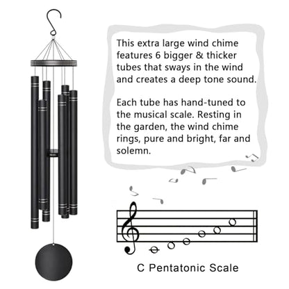 Suntimber Extra Large Wind Chimes for Outside Deep Tone,(EngravedLines,50") | Memorial Sympathy Gifts for loss of loved one, Wind Chimes Outdoor Clearance for Garden,Yard,Patio and Lawn - size: 50" Large