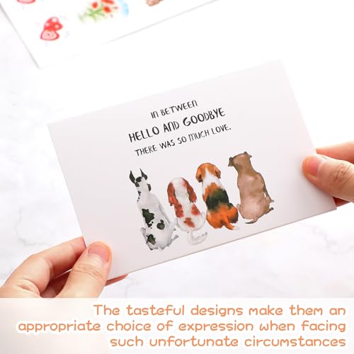 Geyoga 36 Set Pet Sympathy Card with Envelope Bulk, Classic - color: Classic