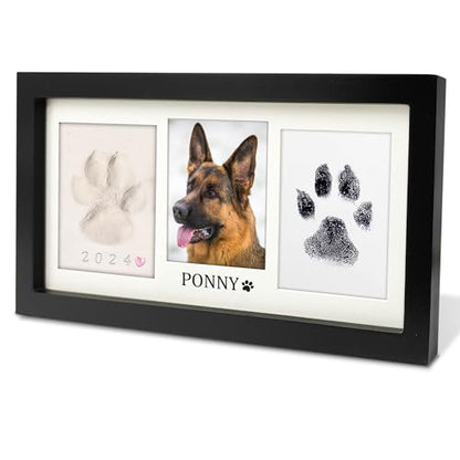 MYPAWLETS Paw Print Frame Kit,Dog/Cat Paw Print Keepsake,XL Black - color: Extra Large-Black