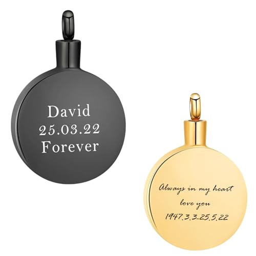 Hearbeingt Teardrop Urn Necklaces for Ashes Tree of Life Memorial Locket - color: Abalone Shell-Customize