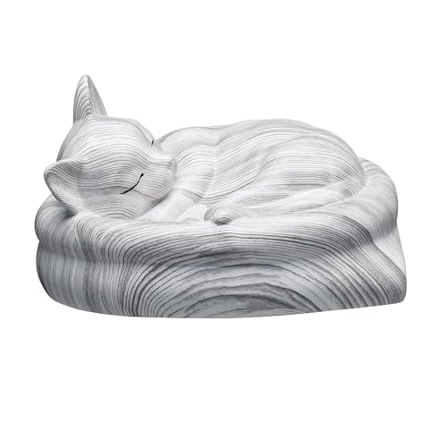 Cat Urn Small Pet Urn for Cat Ashes - Stylish Cat Urns for Ashes, Premium Quality Pet Urns for Cats(White) - color: White