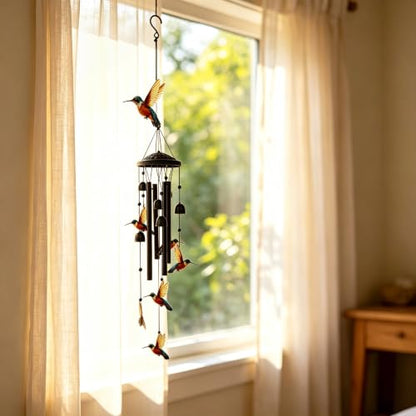 Wind Chimes for Outside, Hummingbird Garden Windchimes Memorial Windchimes - color: Hummingbird Wind Chimes