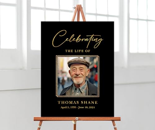 Celebration Life Sign, Personalized Funeral Sign, Custom Memorial Sign, In Loving Memory Sign, Funeral Welcome Sign, Celebration of Life Welcome Sign, Celebration Life Poster -18 - color: Backgrund#18