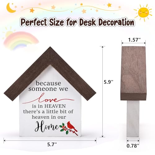 MBL Sympathy Memorial Bereavement Gifts - Wood Cardinal Grief Grieving Decor Gifts for Loss of Loved One Mom Dad Father Mother Women Men for Home Living Room Bedroom Shelf Centerpieces Remembrance