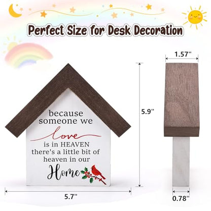 MBL Sympathy Memorial Bereavement Gifts - Wood Cardinal Grief Grieving Decor Gifts for Loss of Loved One Mom Dad Father Mother Women Men for Home Living Room Bedroom Shelf Centerpieces Remembrance