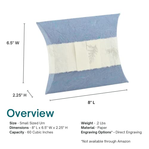 Small Journey Earthurn Aqua by Passages International, Biodegradable Urn for Ashes--Earth or Water Burial, Blue Small Urn - color: Aqua