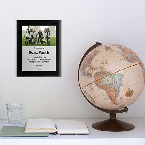 Support and Sponsor Team Plaque - Include your Custom Message, Photo and Logo (8 X 10") - size: 8 X 10"