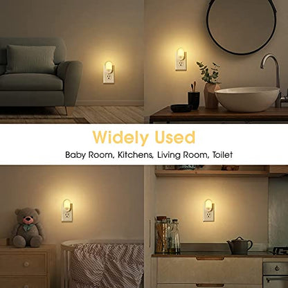 L LOHAS LED Night Lights Plug into Wall, 4 Pack LED Night Light Light - color: Soft White, size: 4 Count (Pack of 1)