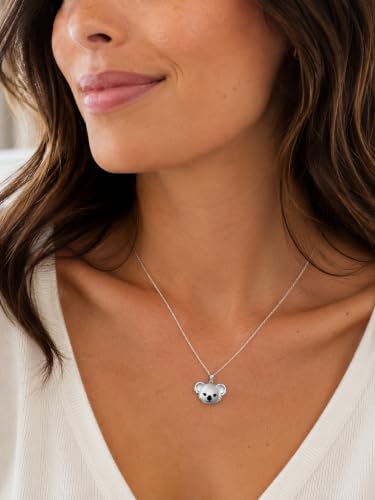 CUOKA MIRACLE Sterling Silver Animals Locket Necklace for Women Keepsake | That Holds Picture Personalized Customize Photo Locket Gift for Mom Grandma - style: 11-Koala