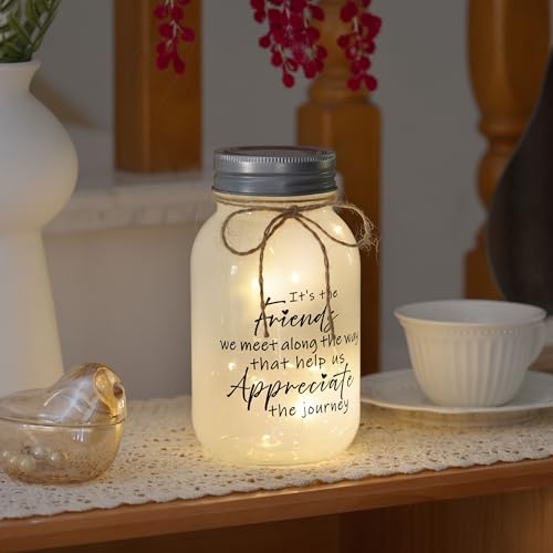 Friends Birthday Gift for Women - 30 oz Large Mason Jar Night Lights | Meaningful Gift for Friends, Bestie, Friendship Gifts for Woman, Soul Sister, BFF - color: Friends Journey