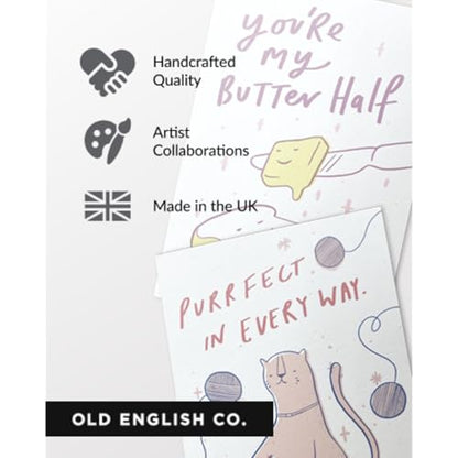 Old English Company Sympathy Card - British Bulldog - Greeting Cards - Blank Inside Envelope