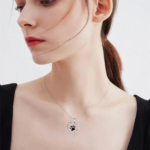 Cynlsum Dog Memorial Gifts Remembrance Necklace: Loss of Dog Sympathy Gift- Personalized Pet Necklace for Women Pet Lovers- Bereavement Gift Keepsake Passing Away Gifts Heart Shape - size: B