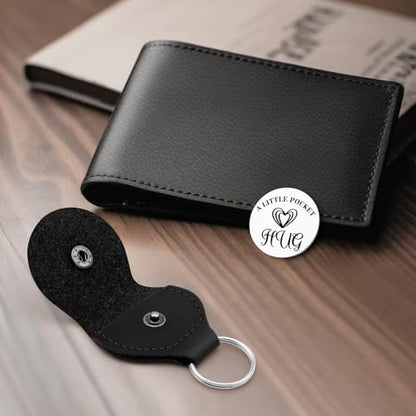 Heigebi Pocket Hug Token Keychain Memorial Gifts for Loss of Loved Sympathy Gifts Bereavement Coin Remembrance Pocket Token - color: Pattern 2