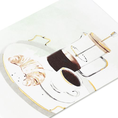 Papyrus Blank Card (Coffee and Croissant) - color: FSC Cafe Breakfast