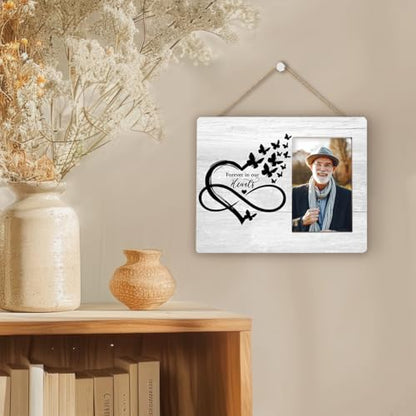 Lacama Memorial Picture Picture Frame 4x6 Sympathy Gifts for Loss Loved One - color: Forever in our Hearts