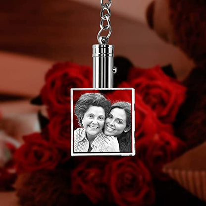 ArtPix 3D Crystal Photo Keychain - Personalized Custom Picture Keepsake - color: Square, size: Medium