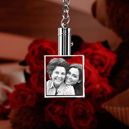 ArtPix 3D Crystal Photo Keychain - Personalized Custom Picture Keepsake - color: Square, size: Small