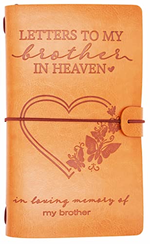 XPL Brother Memorial Remembrance Gift-Bereavement Gift-Refillable Travel Photo Diary Journal-Those We Love Don't Go-Letters to My Brother in Heaven,In Loving Memory-Sympathy Gifts for Loss of Brother - style: 1-Letters to My brother in Heaven
