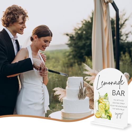 Lemonade Bar Sign for Wedding Baby Shower Reception Arch Acrylic Sign - color: Lemonade