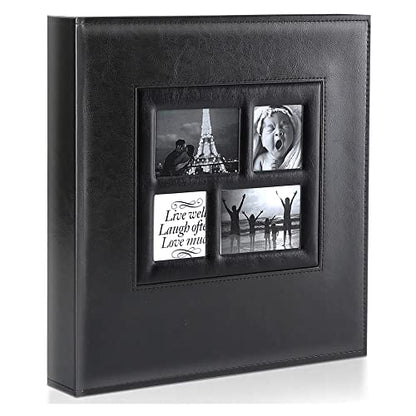 Ywlake Photo Album 4x6 500 Pockets Photo, Extra Large Capacity Family Wedding Picture Albums Holds 500 Horizontal and Vertical Photos Black - color: Black, size: 500 Pockets