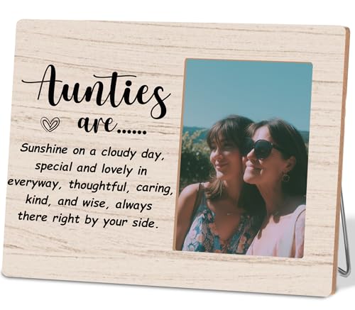Gifts for Aunt,Aunt Gifts from Niece Nephew,4x6 Picture Frame for Tabletop Display, Home Office Decor - color: Aunt