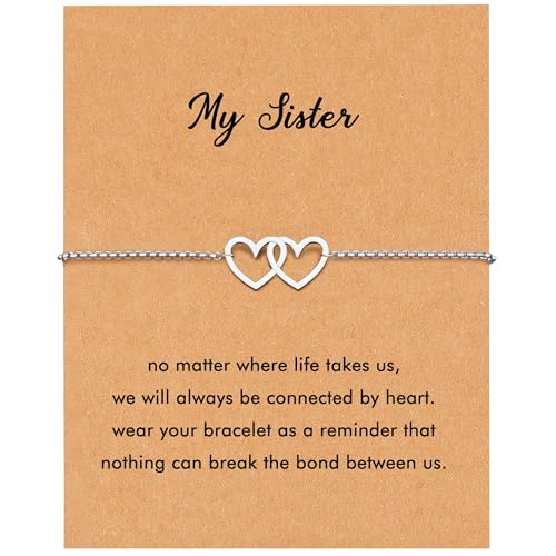 RZKING Bracelet For Women, Birthday Thank You Inspirational Gifts For Women - style: 2 Hearts