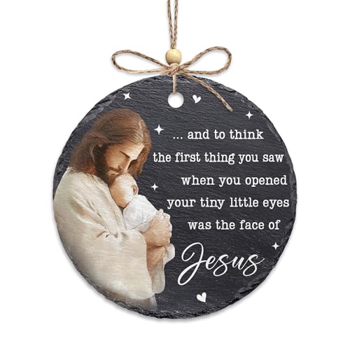 Hyturtle Miscarriage Ornament for Loss of Baby Memorial Gift, Infant Memorial Christmas Ornaments, Sympathy Gift for Stillbrith – 4 Inch Stone Ornament Memorial 6 - color: Memorial 6