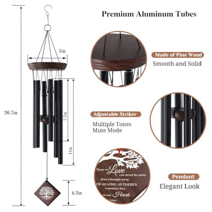 Memorial Wind Chimes for Loss of Loved One, Cardinal Sympathy Gifts - size: Those we love