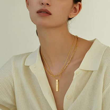 GOLDCHIC JEWELRY Urn Necklaces for Ashes, Stainless Steel Pet/Cross/Birthstone/Tree of Life Personalized Keepsake Memorial Jewelry for Women - color: Cube - 18k Gold Plated, style: No Engraving